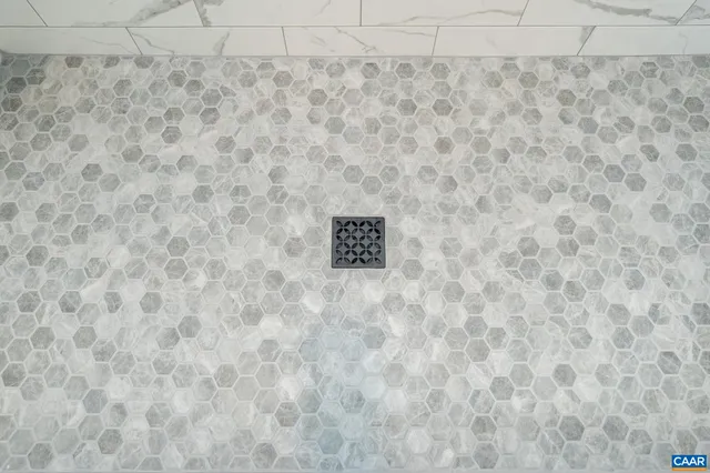 a close view of a shower in a bathroom