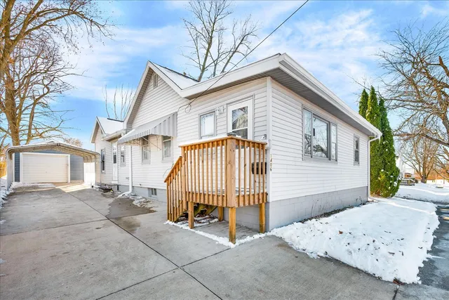 a view of a house with a patio