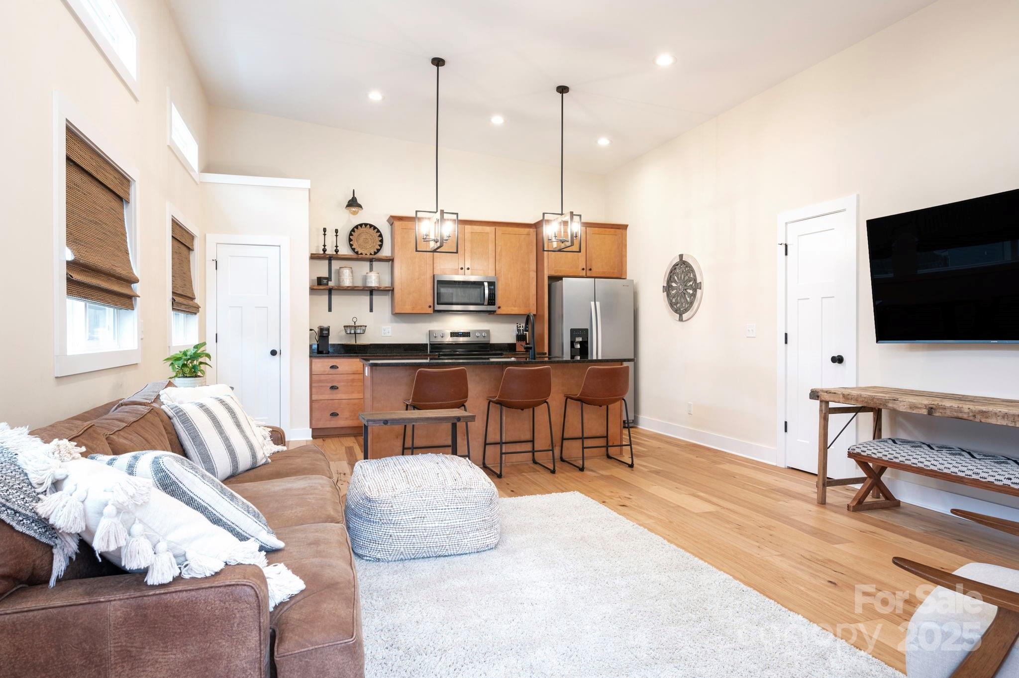 20 Garden Road Asheville, NC 28804 - Photo 28 of 44 a living room with furniture and a flat screen tv