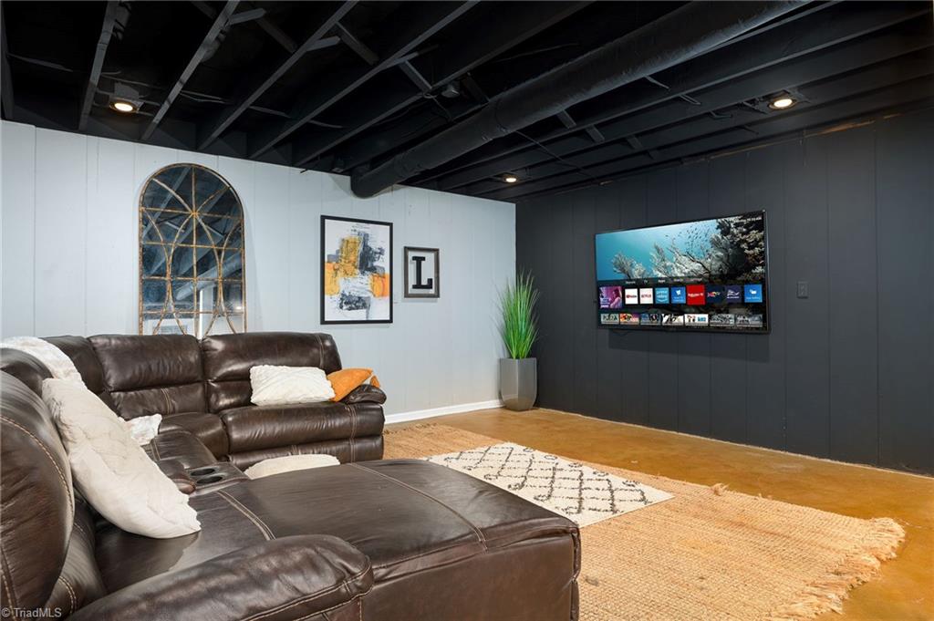 243 Clay Street Linwood, NC 27299 - Photo 31 of 38 Basement Bar/ Game room/ Den