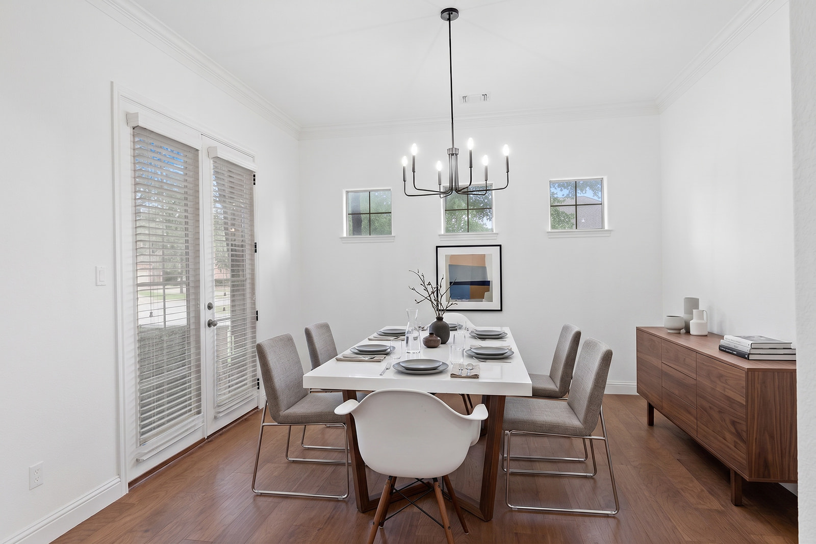 114 North Saddle Ridge Drive Cedar Park, TX 78613 - Photo 6 of 40 a view of a dining room with furniture wooden floor and chandelier