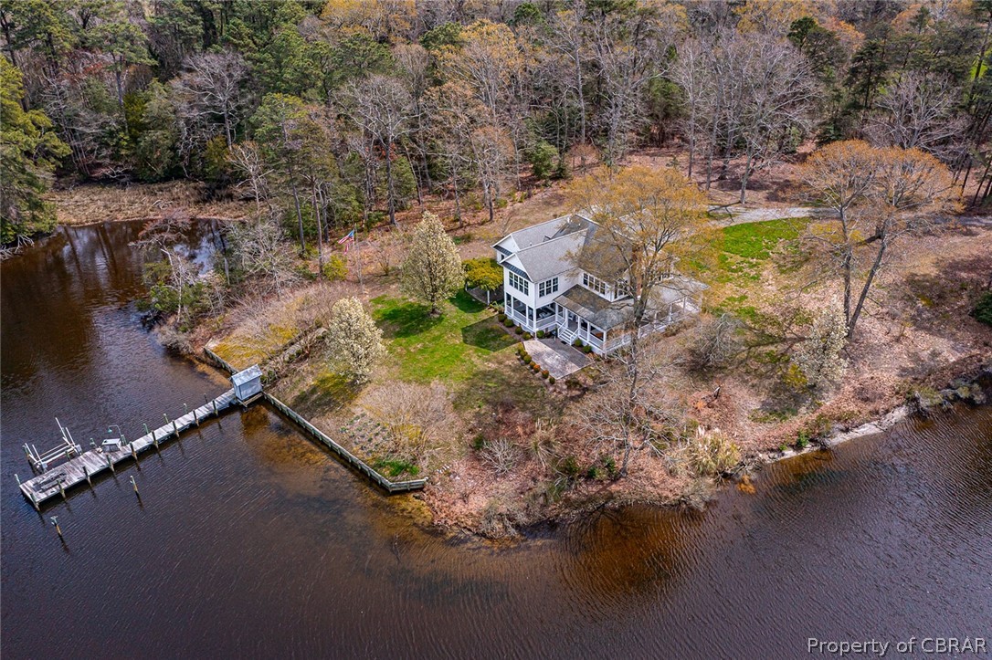 507 Sunnybank Road Reedville, VA 22539 - Photo 8 of 48 Aerial view with a water view