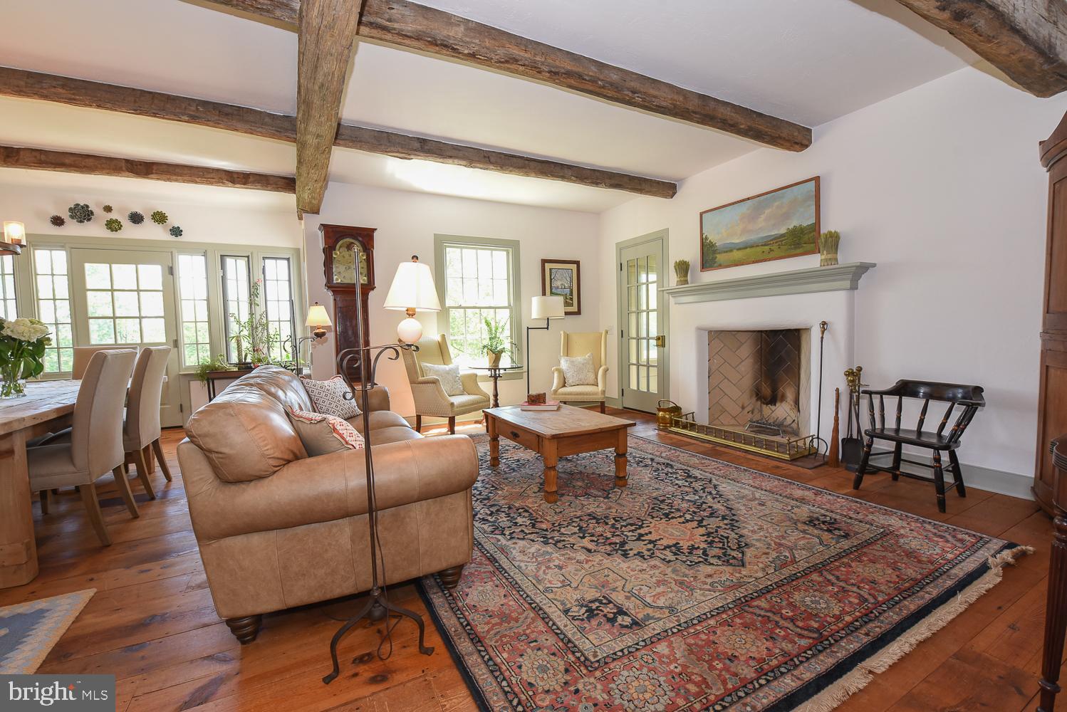 1425 Birchrun Road Chester Springs, PA 19425 - Photo 12 of 59 Comfortable Living Room w/ Count Rumford Fireplace