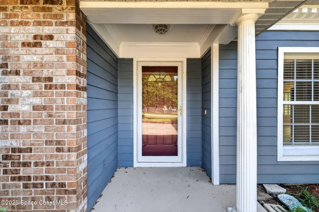 a view of front door of house