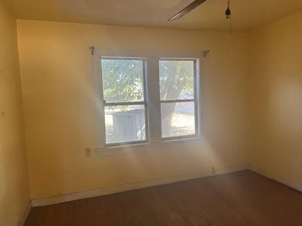 an empty room with a window