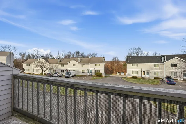 a view of a city from a balcony