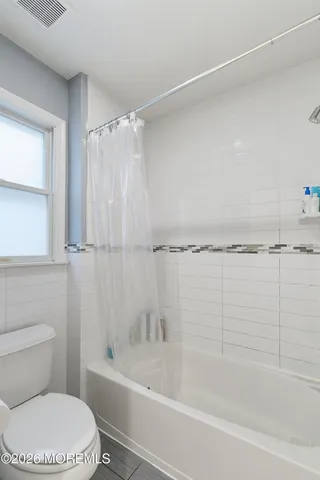 a bathroom with a toilet and a bathtub