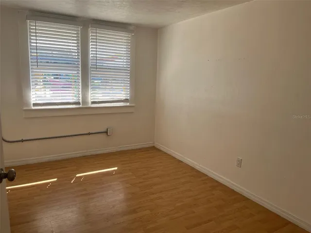 an empty room with a window