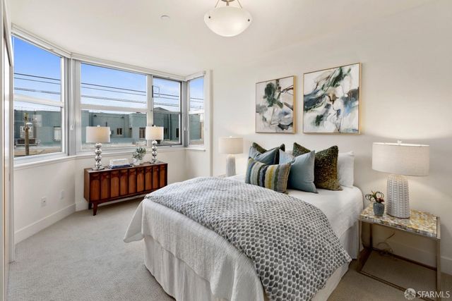 a city view with tall buildings