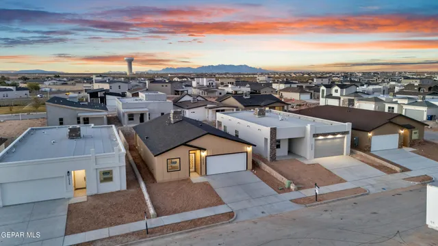 a city view with houses