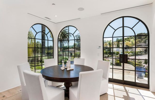 a view of a house with a large window