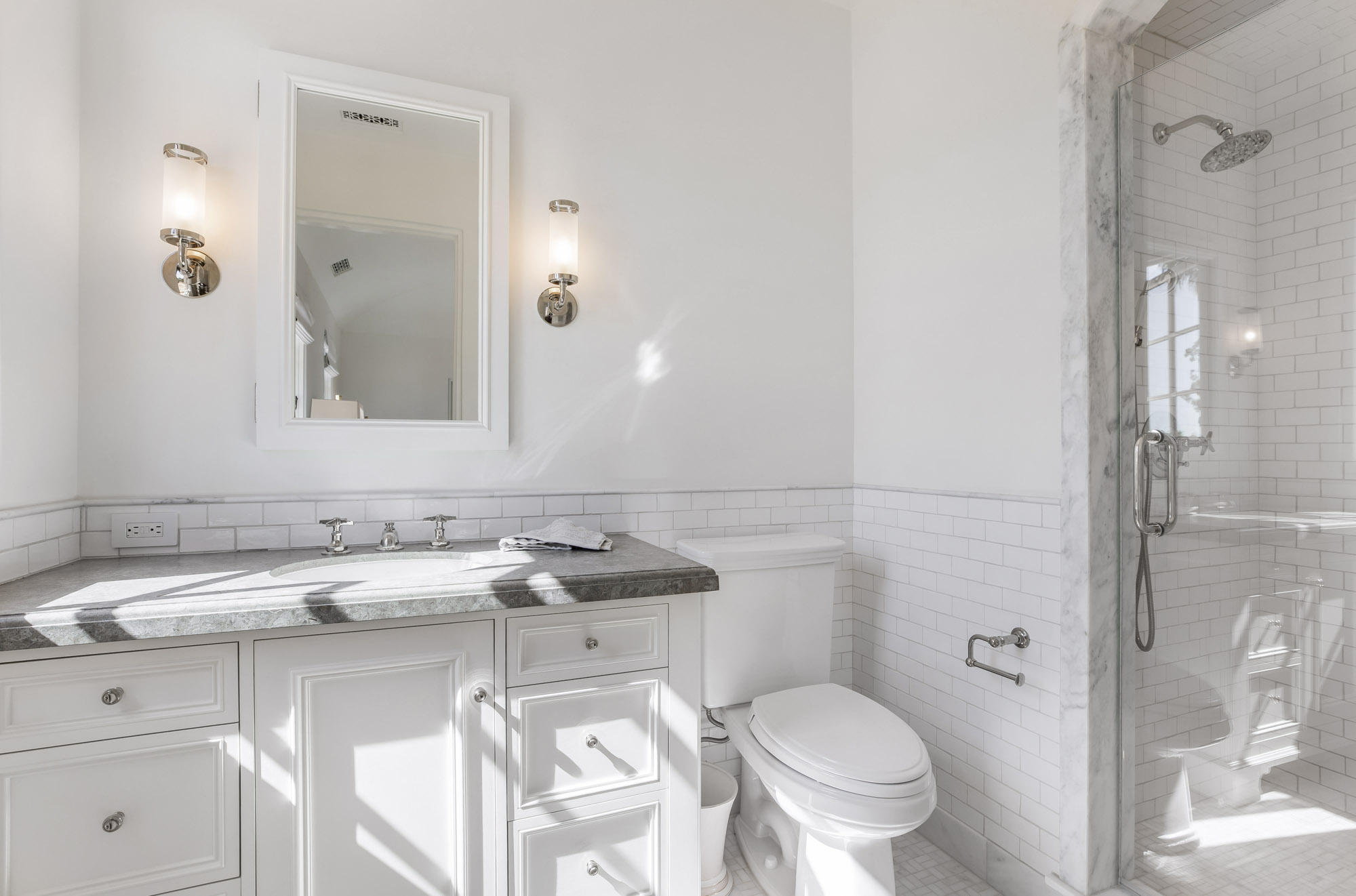 1084 Golf Road Montecito, CA 93108 - Photo 28 of 47 a bathroom with a sink toilet and shower