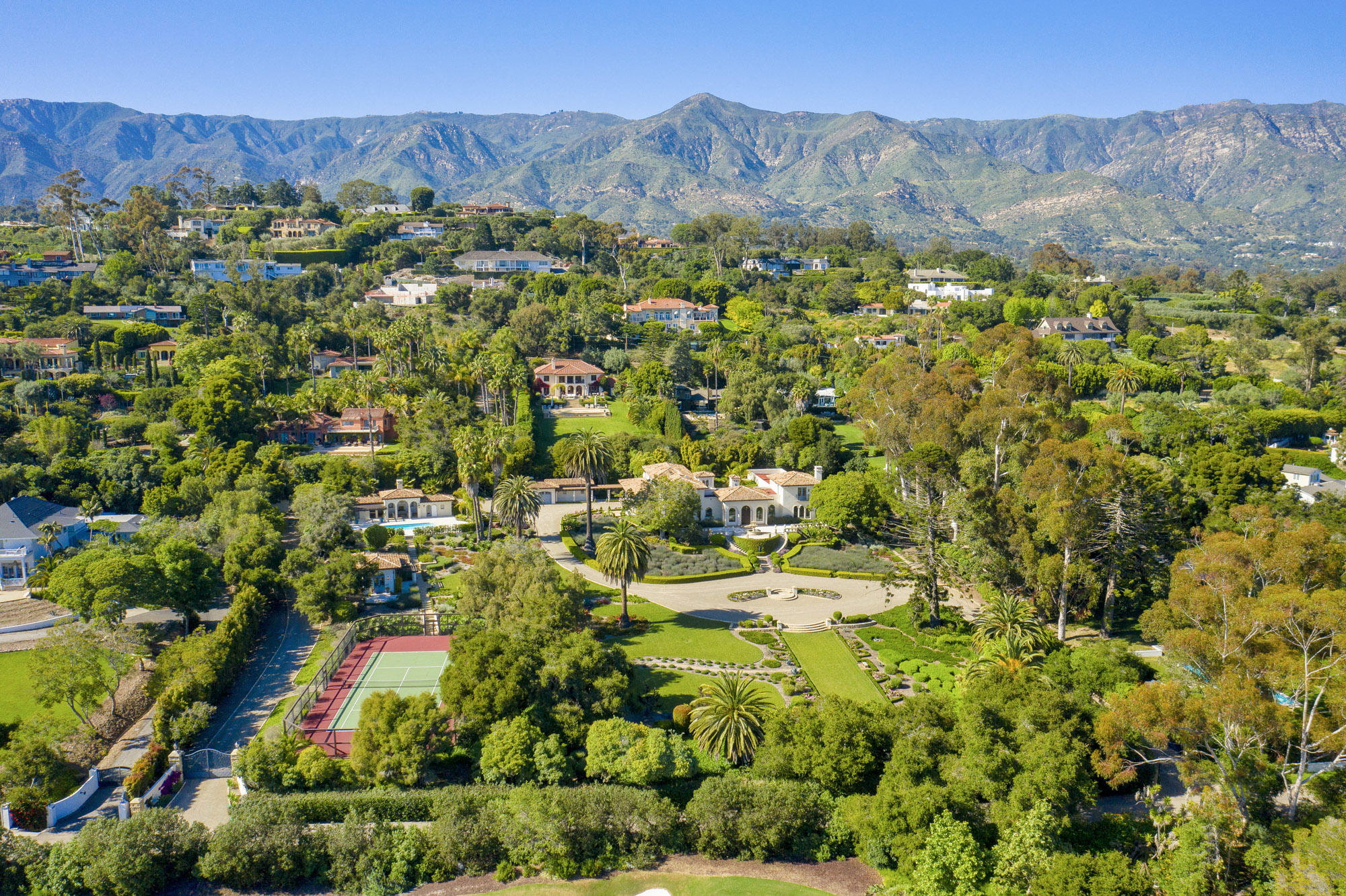 1084 Golf Road Montecito, CA 93108 - Photo 44 of 47 a view of a bunch of trees and houses