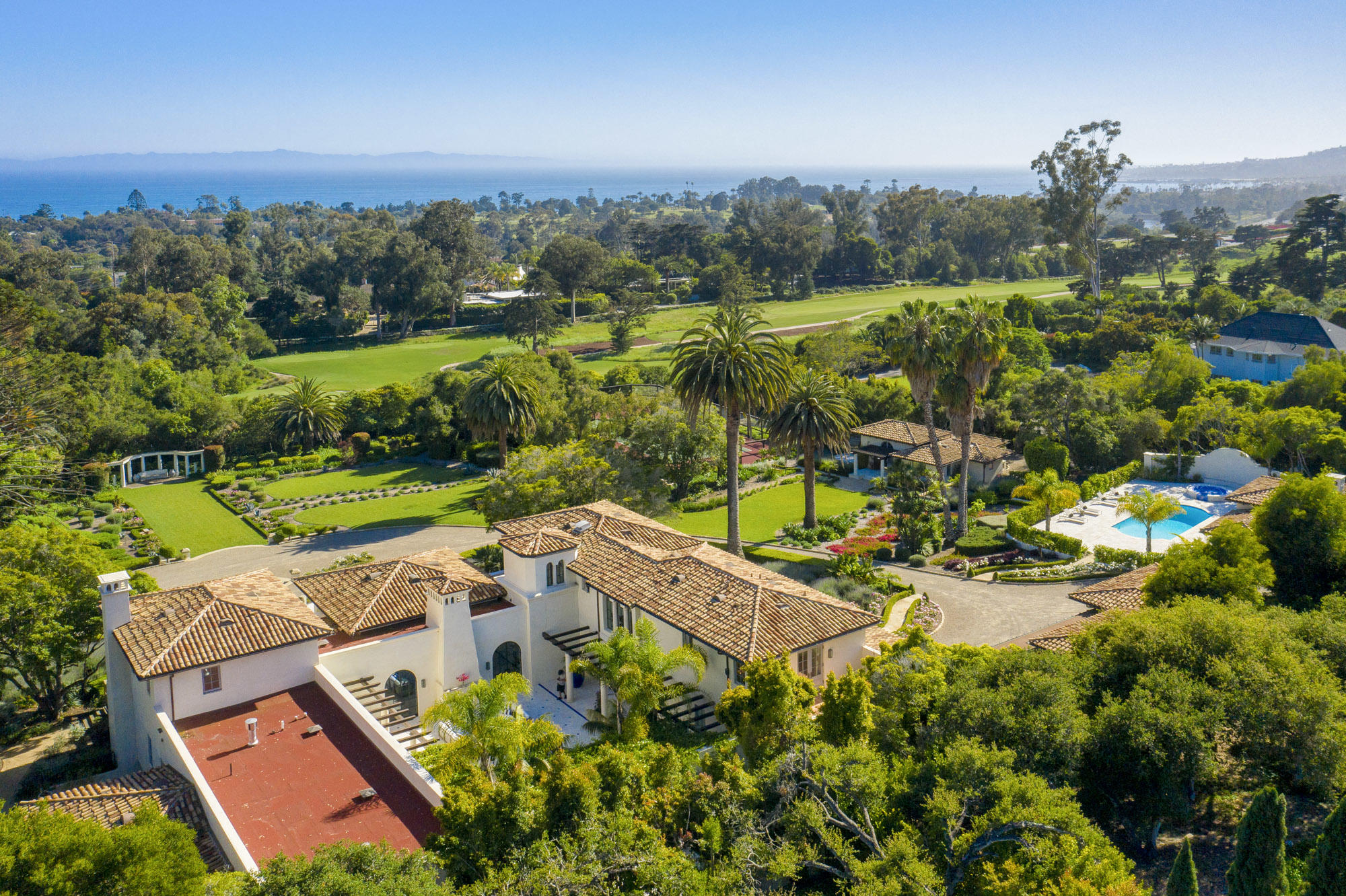 1084 Golf Road Montecito, CA 93108 - Photo 45 of 47 an aerial view of multiple house with yard