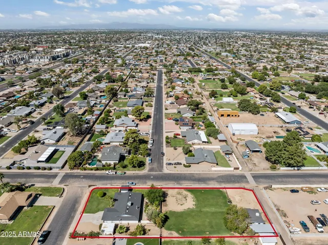 an aerial view of a city