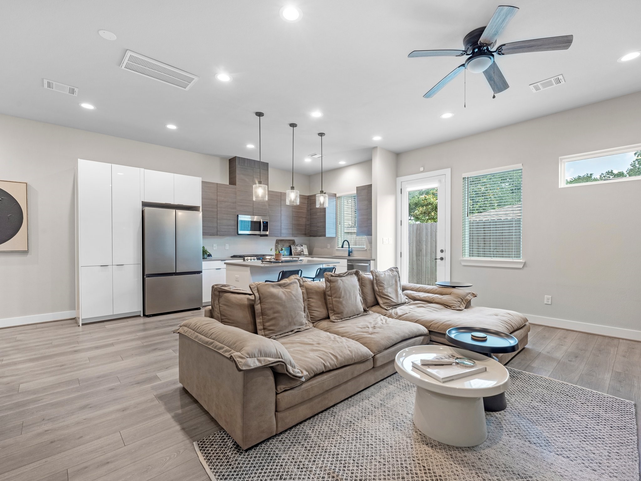 307 Charlock Street Houston, TX 77022 - Photo 7 of 18 a living room with furniture and a wooden floor