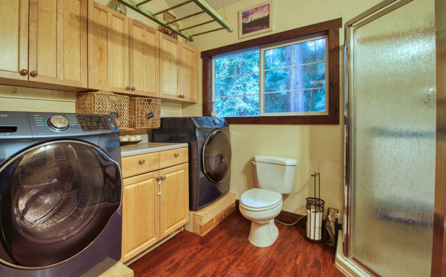Long Ridge Road Los Gatos, CA 95033 - Photo 14 of 30 a utility room with sink dryer and washer