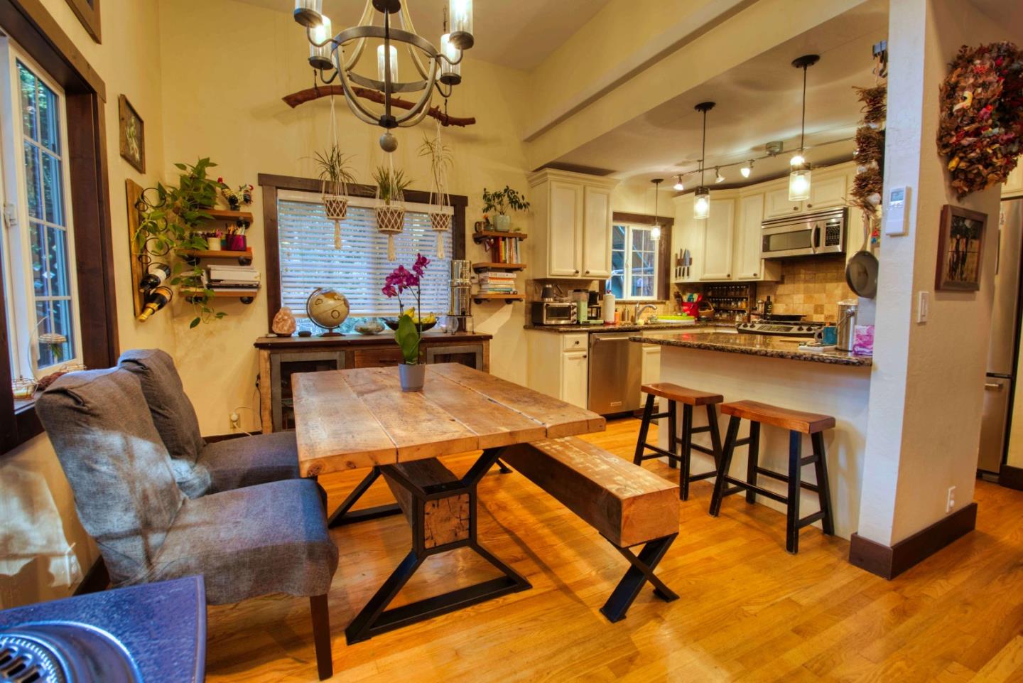 Long Ridge Road Los Gatos, CA 95033 - Photo 9 of 30 a view of a dining room with furniture and chandelier