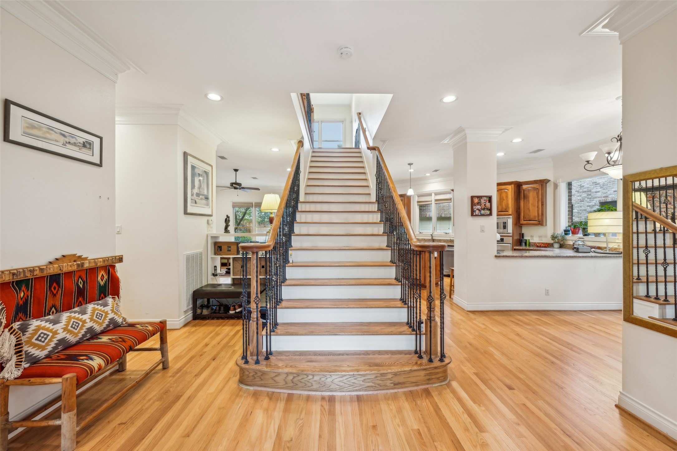 4026 Villanova Street Houston, TX 77005 - Photo 18 of 48 a view of a living room and wooden floor