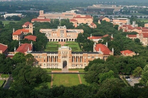 4026 Villanova Street Houston, TX 77005 - Photo 44 of 48 an aerial view of house with yard swimming pool and lake view