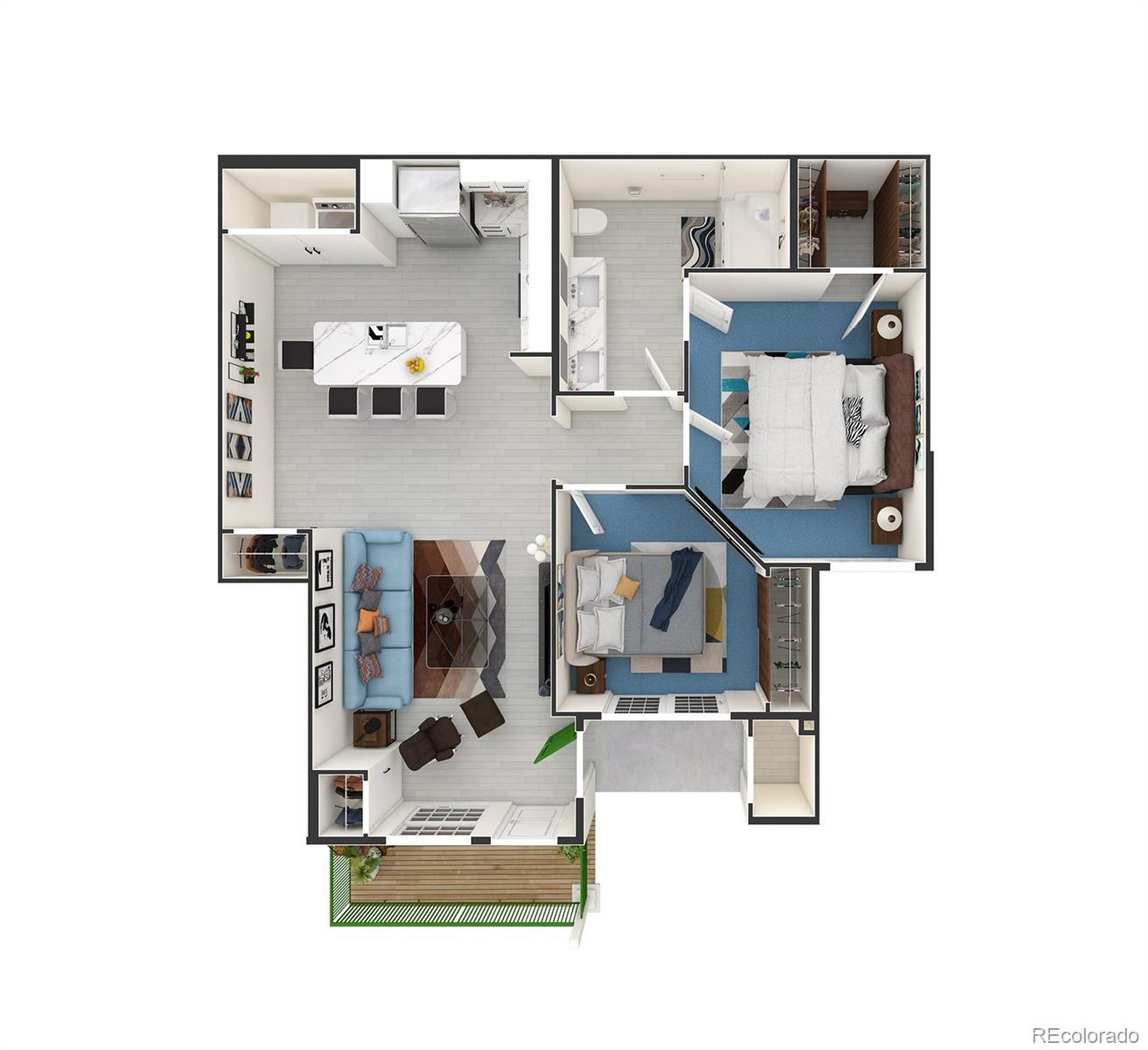 18633 Stroh Road, Unit 2103 Parker, CO 80134 - Photo 9 of 22 a view of living room with furniture and floor to ceiling window