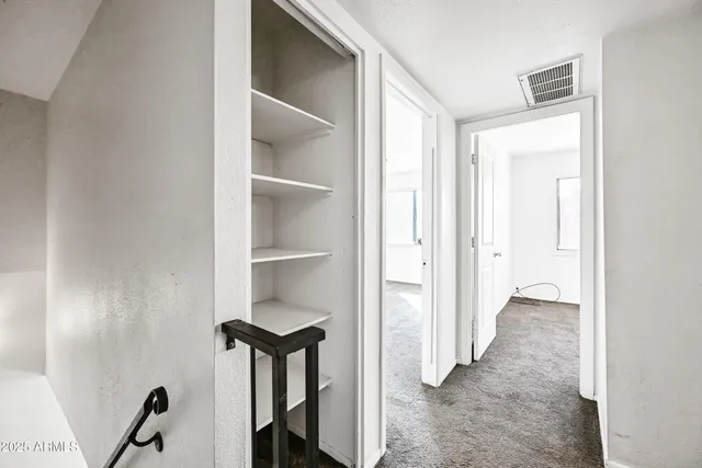 an empty room with window