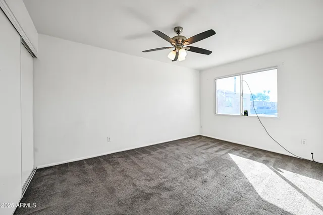 an empty room with a window