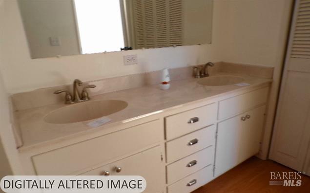 1881 Laytonville Dos Rios Road Laytonville, CA 95454 - Photo 15 of 29 a bathroom with a sink and a mirror