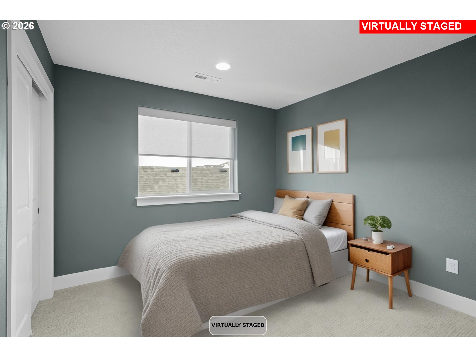 719 Northwest 178th Street Ridgefield, WA 98642 - Photo 32 of 46 a bedroom with a bed and a window