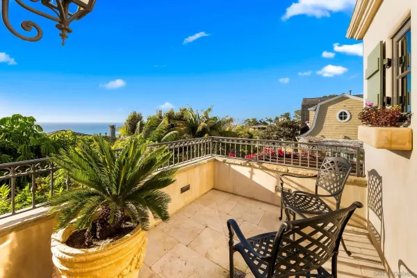 a building outdoor space with patio furniture