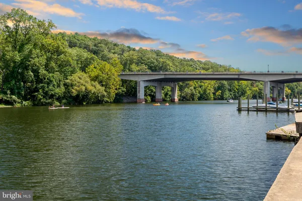 a view of a lake with a mountain view