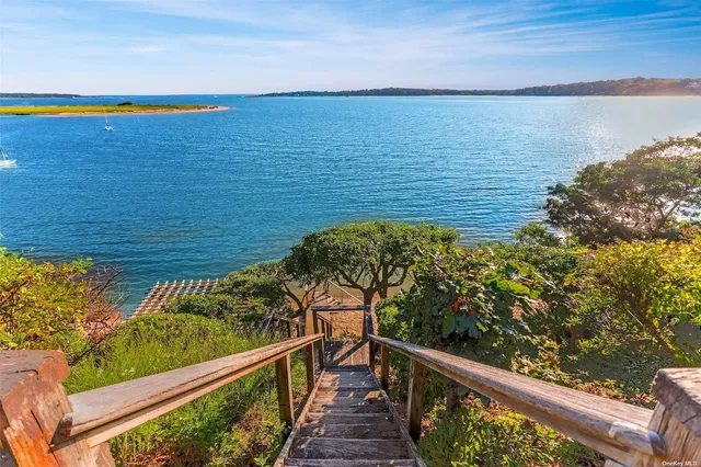 a view of ocean from a balcony