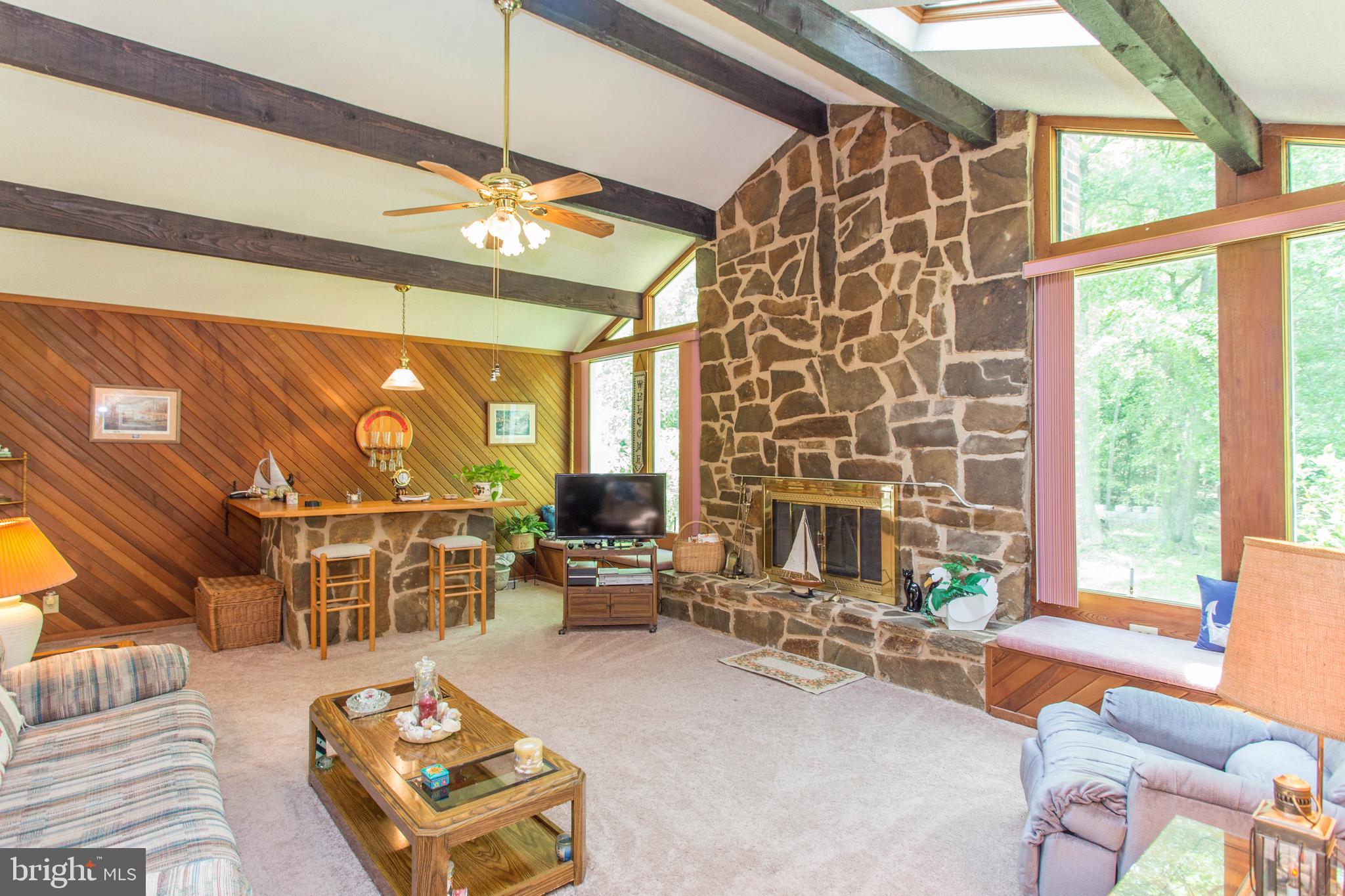 22167 Melson Road Georgetown, DE 19947 - Photo 9 of 38 a living room with fireplace furniture and a floor to ceiling window
