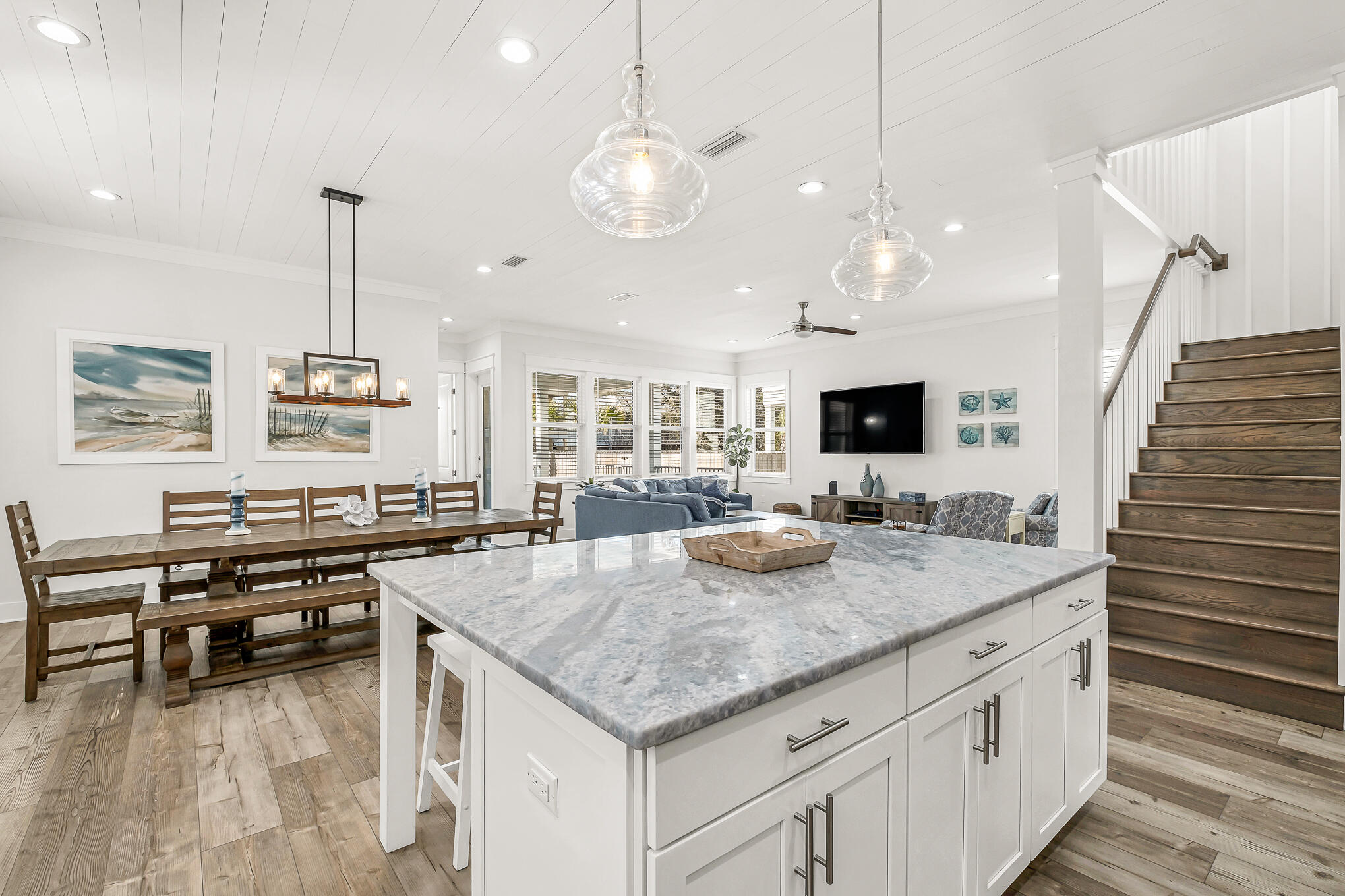 80 Sunfish Street Destin, FL 32541 - Photo 11 of 51 a kitchen with stainless steel appliances granite countertop a stove and a kitchen island