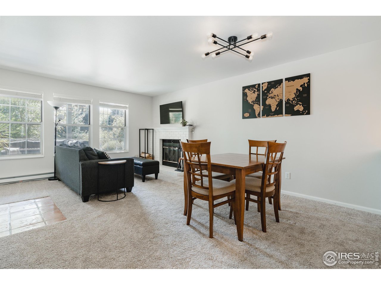 1601 West Swallow Road, Unit F Fort Collins, CO 80526 - Photo 5 of 30 Fireplace and lots of light