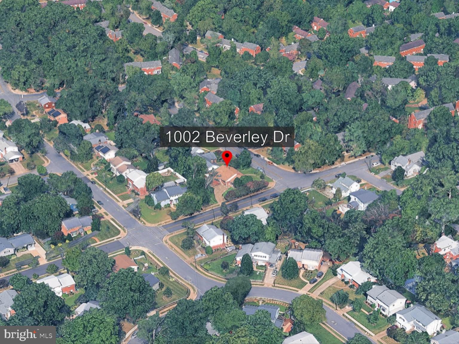 1002 Beverley Drive Alexandria, VA 22302 - Photo 3 of 46 an aerial view of residential houses with outdoor space and street view