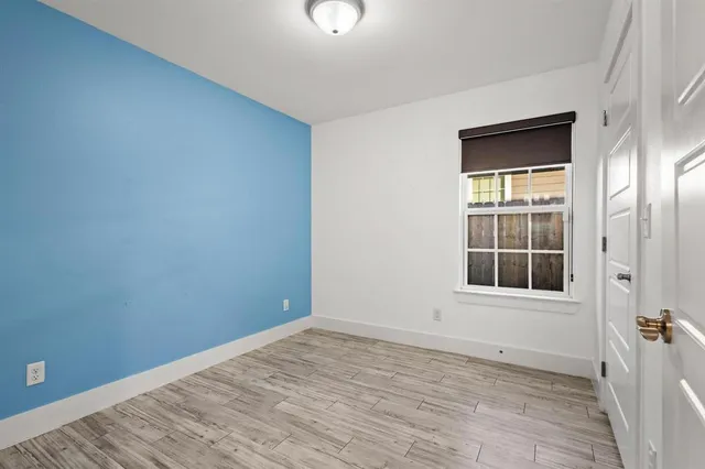 an empty room with a window