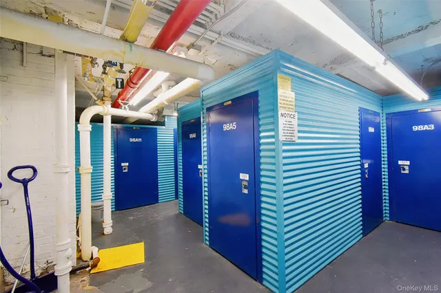 a view of a room with painted walls