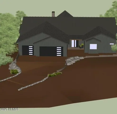 a view of a street in front of a house