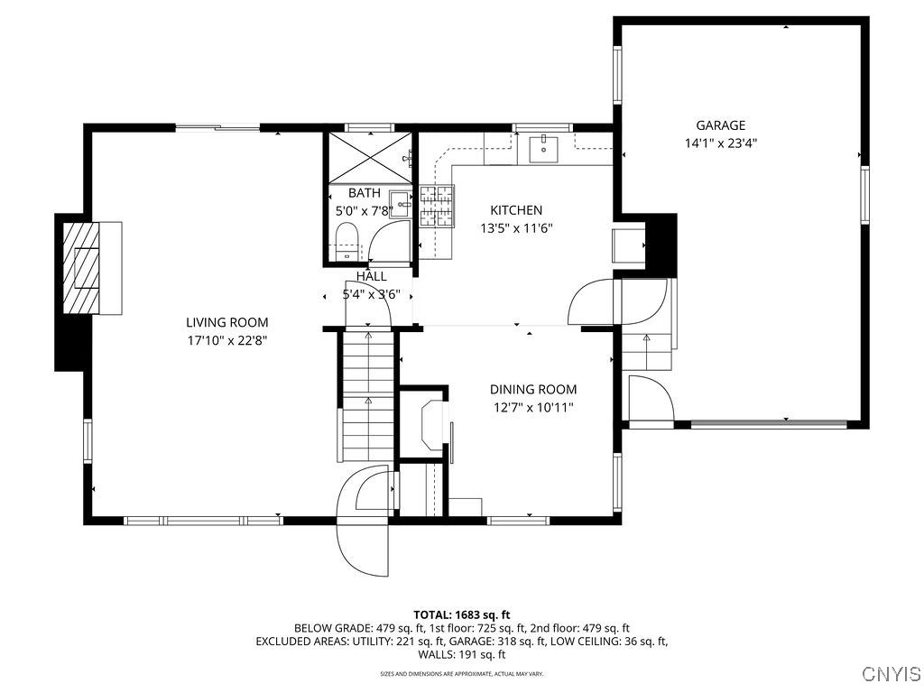 314 Davis Street Manlius, NY 13057 - Photo 37 of 37 1st Floor - Floorplan