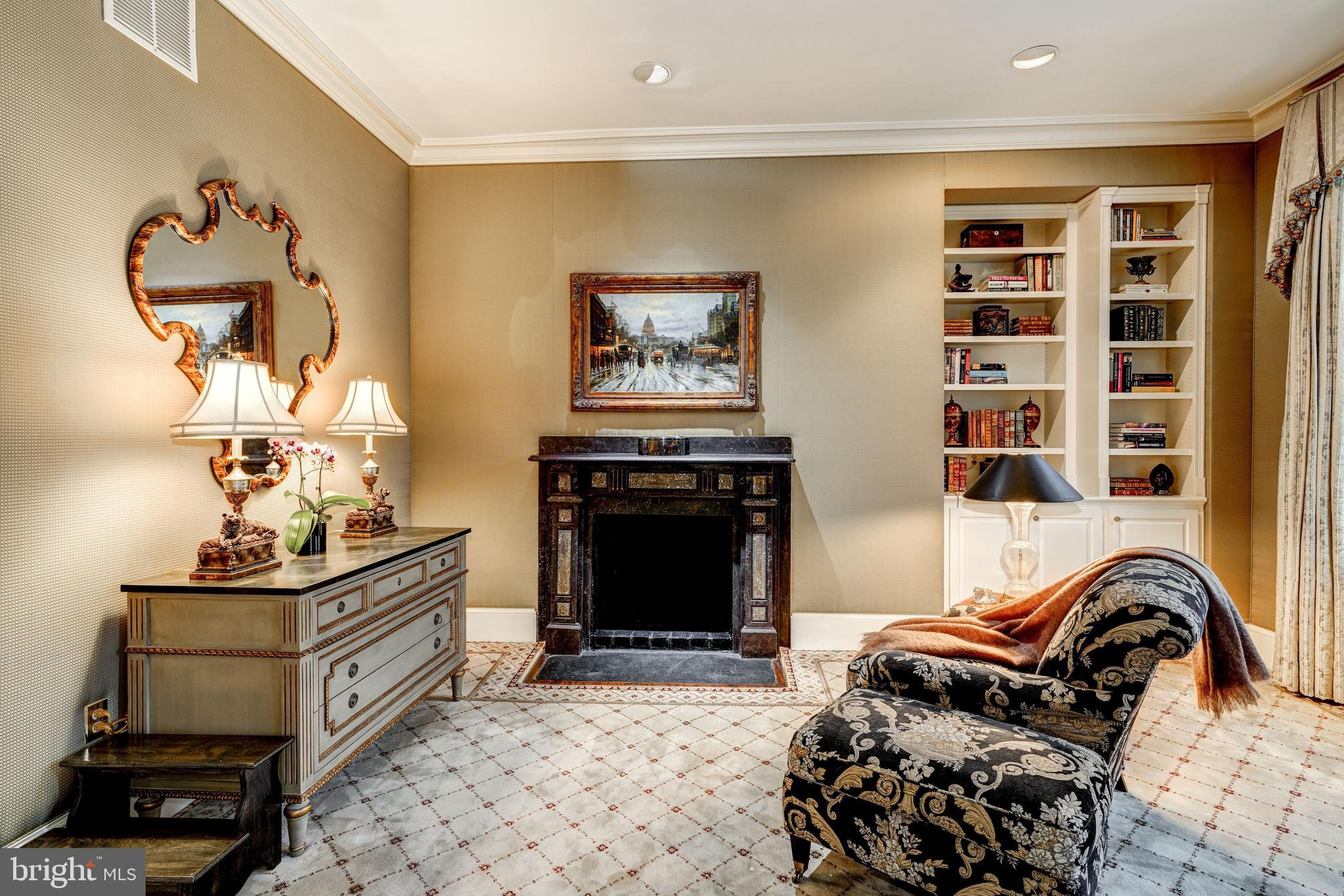 3327 N Street Northwest Washington, DC 20007 - Photo 23 of 37 Fireplace and seating area in master suite.