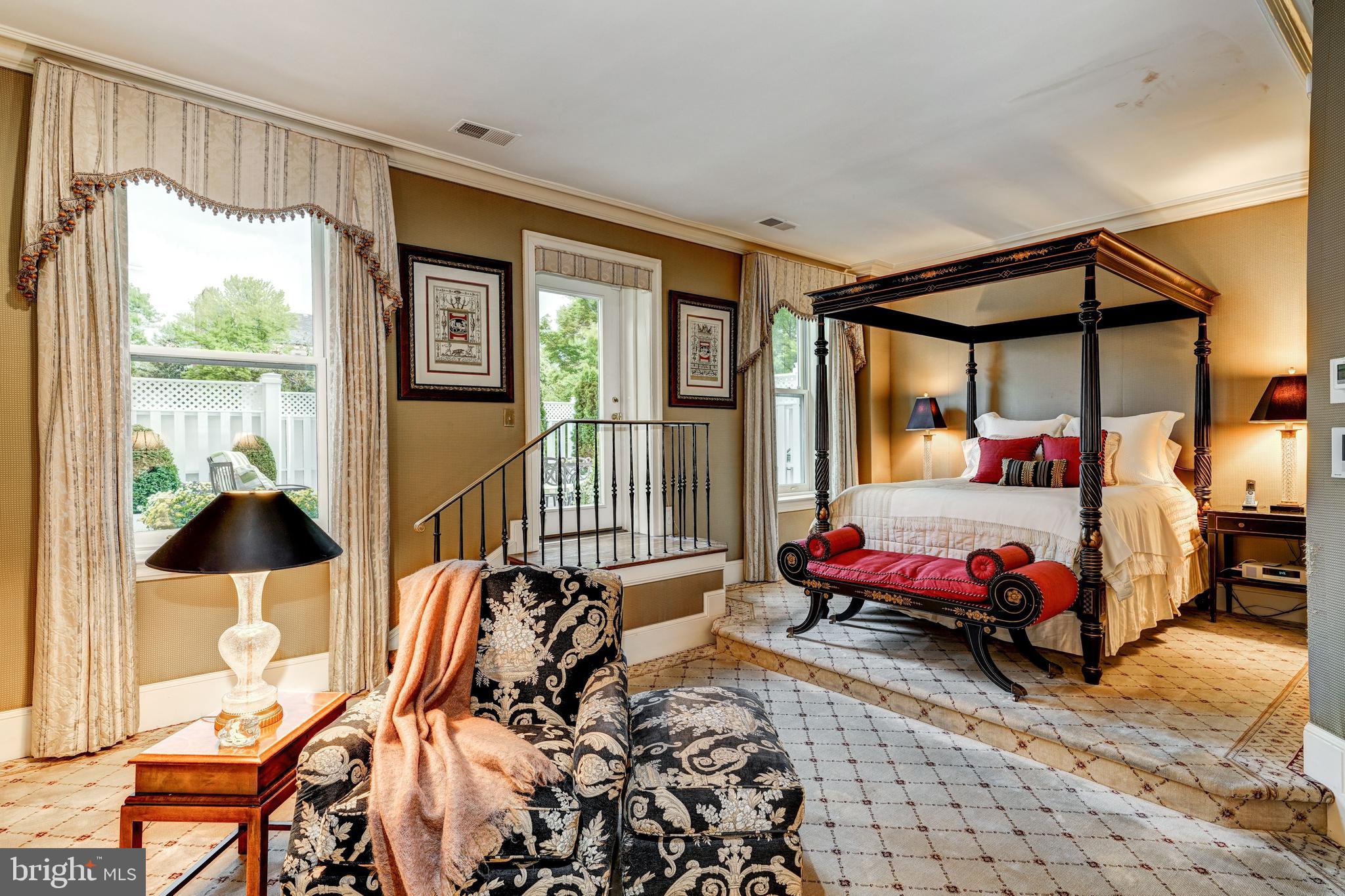 3327 N Street Northwest Washington, DC 20007 - Photo 24 of 37 Master suite. Outdoor deck just outside.