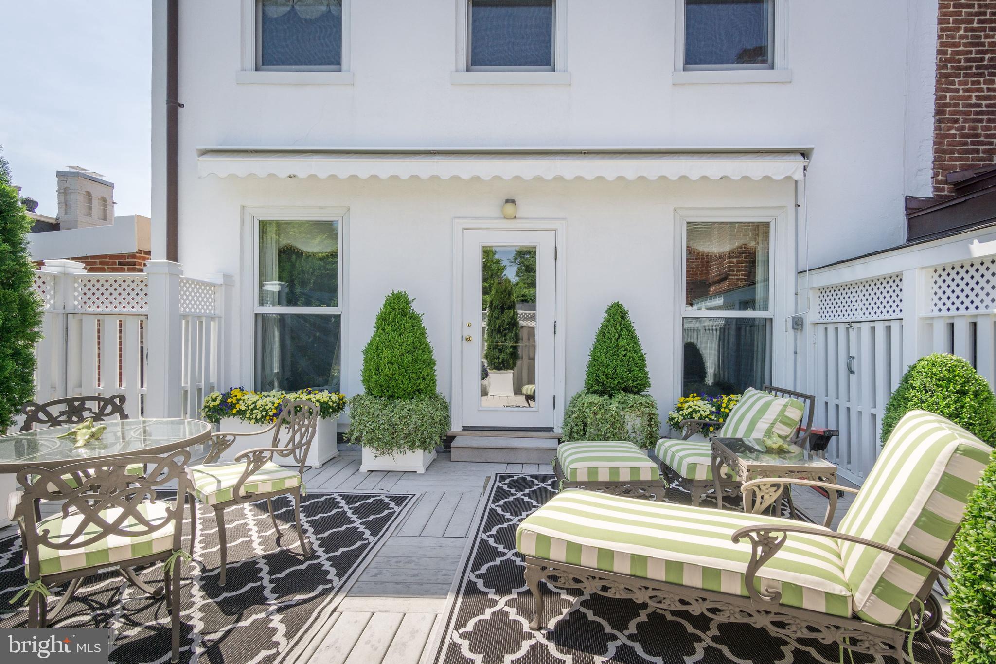 3327 N Street Northwest Washington, DC 20007 - Photo 26 of 37 View of back of house from the outdoor deck.
