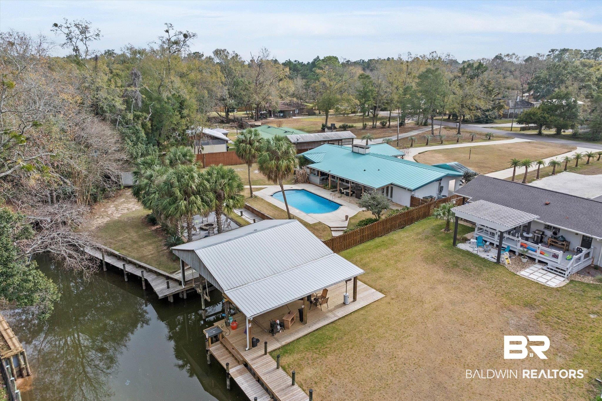 3720 Rabbit Creek Court Theodore, AL 36582 - Photo 33 of 47 View from above of property featuring a nearby body of water and a tree filled landscape