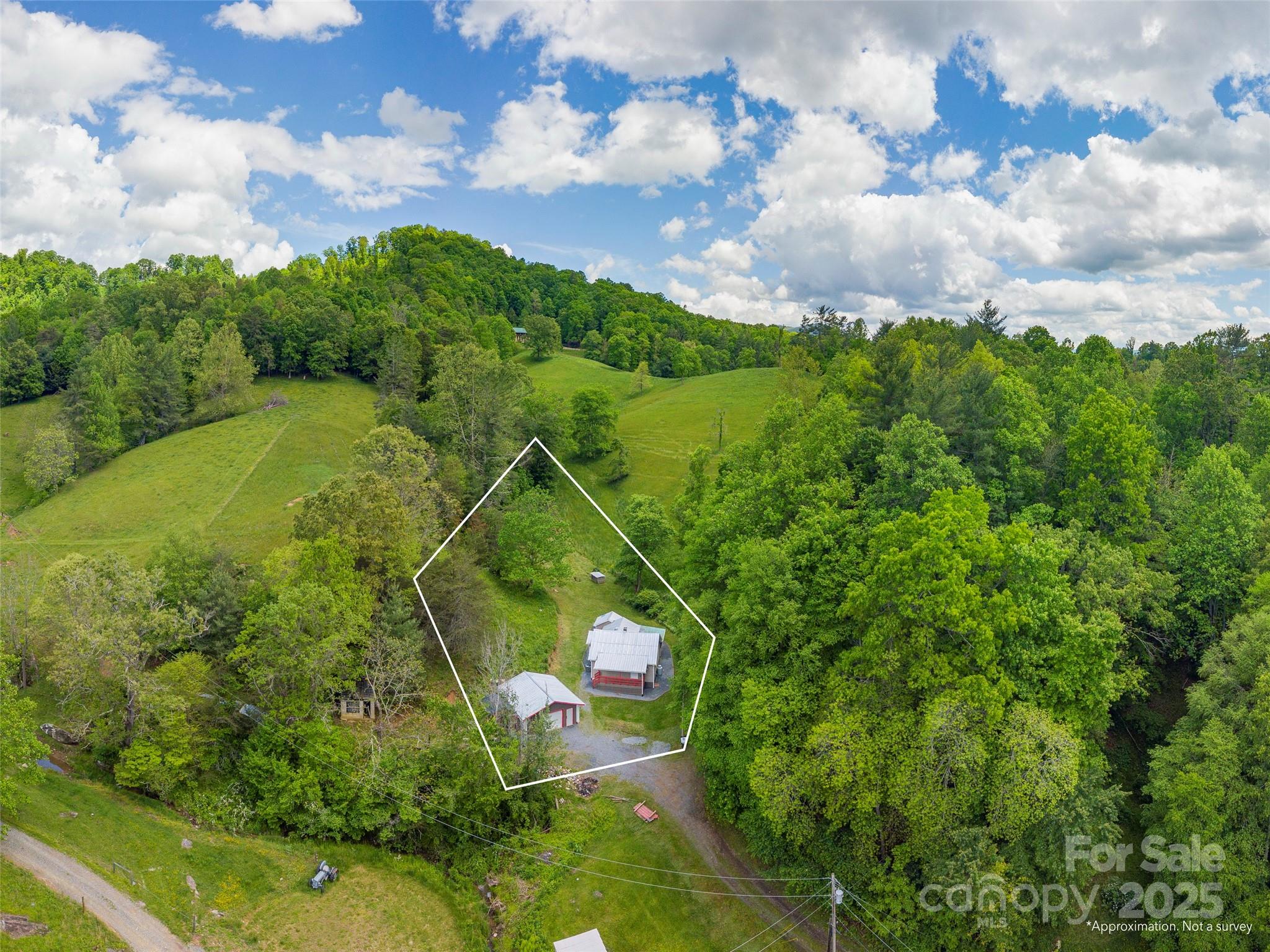 280 Noland Drive Clyde, NC 28721 - Photo 27 of 32 a backyard of a house with lots of green space