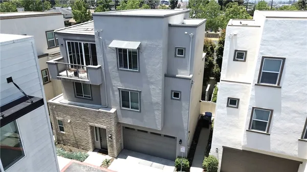 a view of a house with many windows