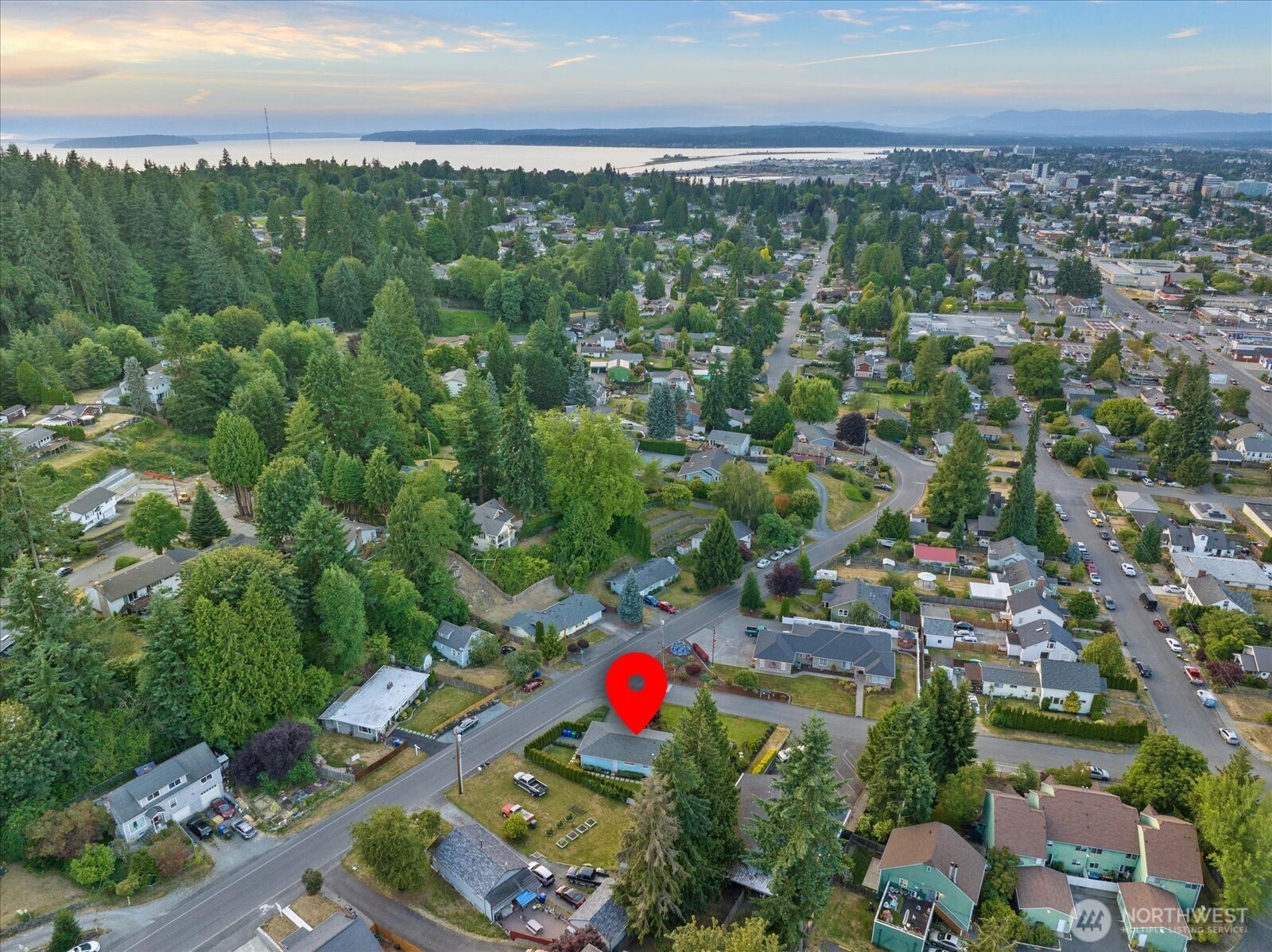 1202 44th Street Southeast Everett, WA 98203 - Photo 34 of 38 an aerial view of residential houses with outdoor space and street view
