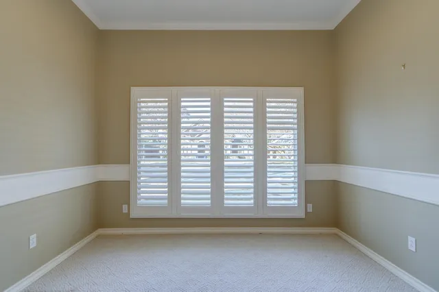 an empty room with a window