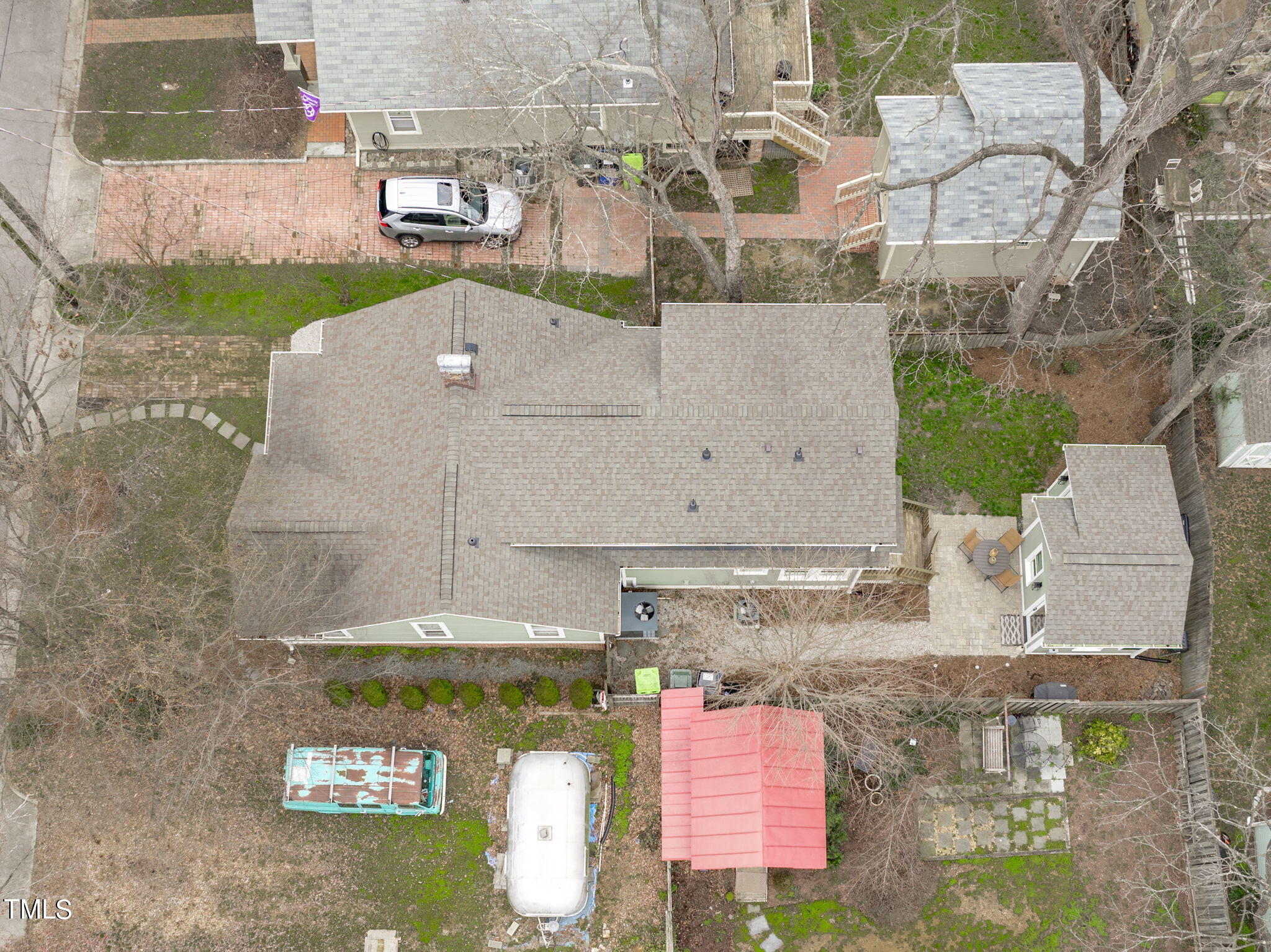 529 Euclid Street Raleigh, NC 27604 - Photo 35 of 37 an aerial view of a house with a yard
