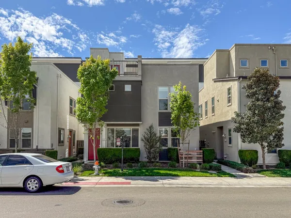 a view of a lake with a yard